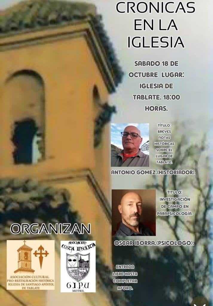 La Asociación Costa Insólita organiza ‘Crónicas en la iglesia’ en Tablate