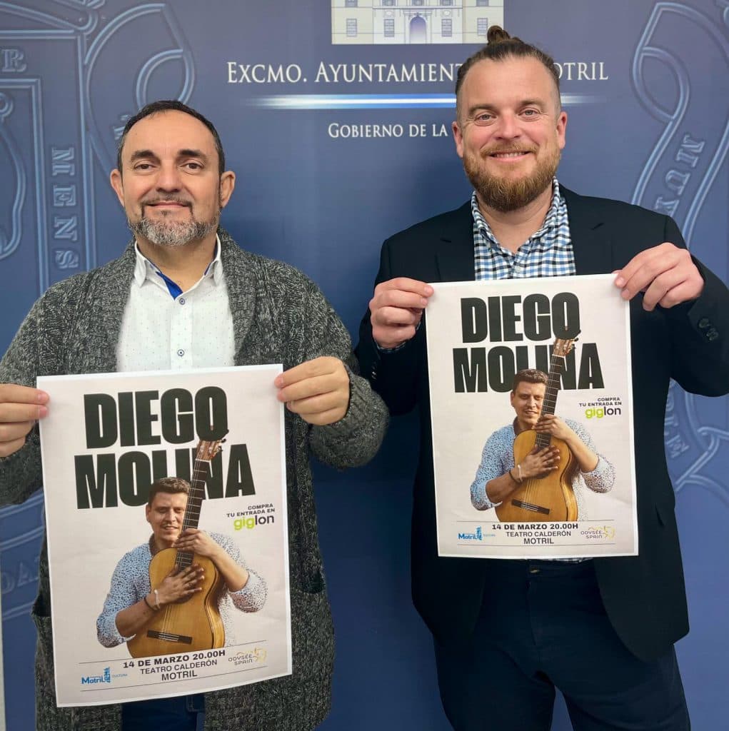 El Teatro Calderón de Motril acogerá el concierto de Diego Molina con su último trabajo discográfico