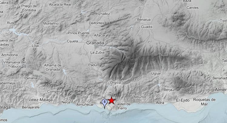 Terremoto de 2,5 en Lújar y de magnitud 1,7 en Vélez de Benaudalla