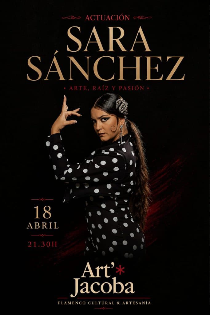 El baile flamenco toma Art’ Jacoba: Sara Sánchez actuará el próximo 18 de abril