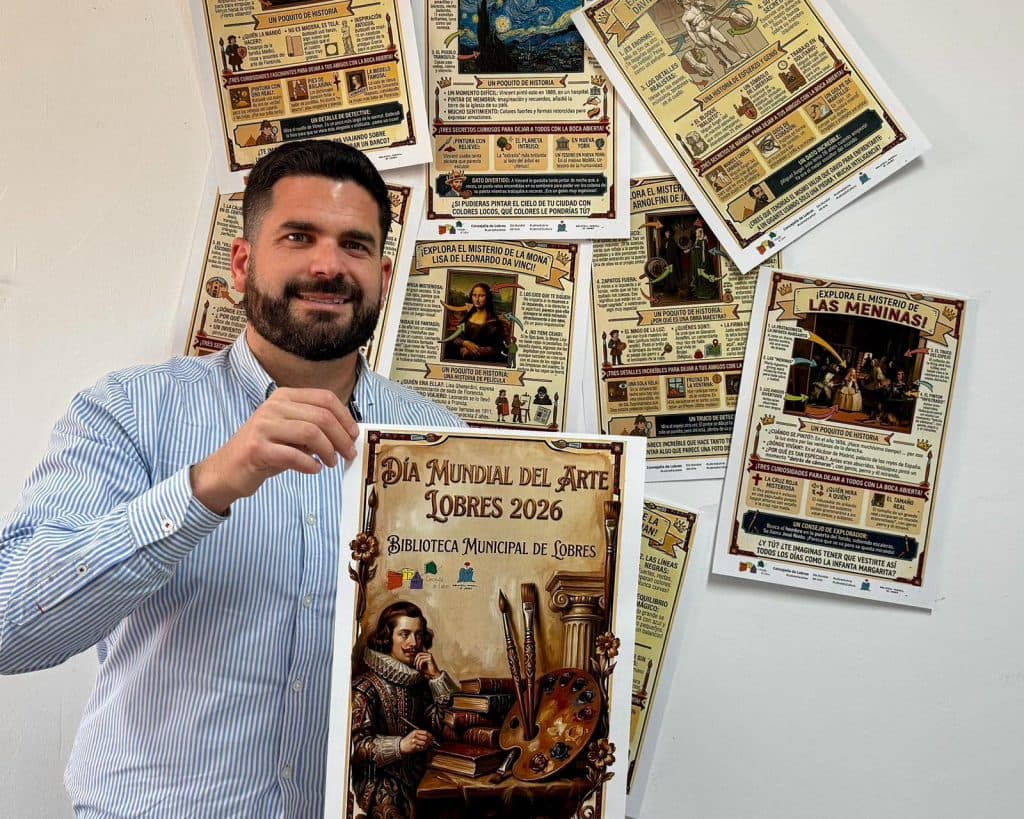 Con motivo del Día Mundial del Arte, la Biblioteca de Lobres acerca la historia del arte a los vecinos con una muestra didáctica