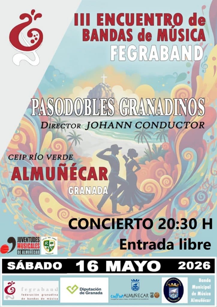 Salobreña participará en el III Encuentro Provincial de Bandas de Música de Granada en Almuñécar