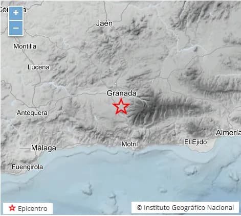 Nuevo terremoto de magnitud 3.4 en la localidad granadina de Dílar
