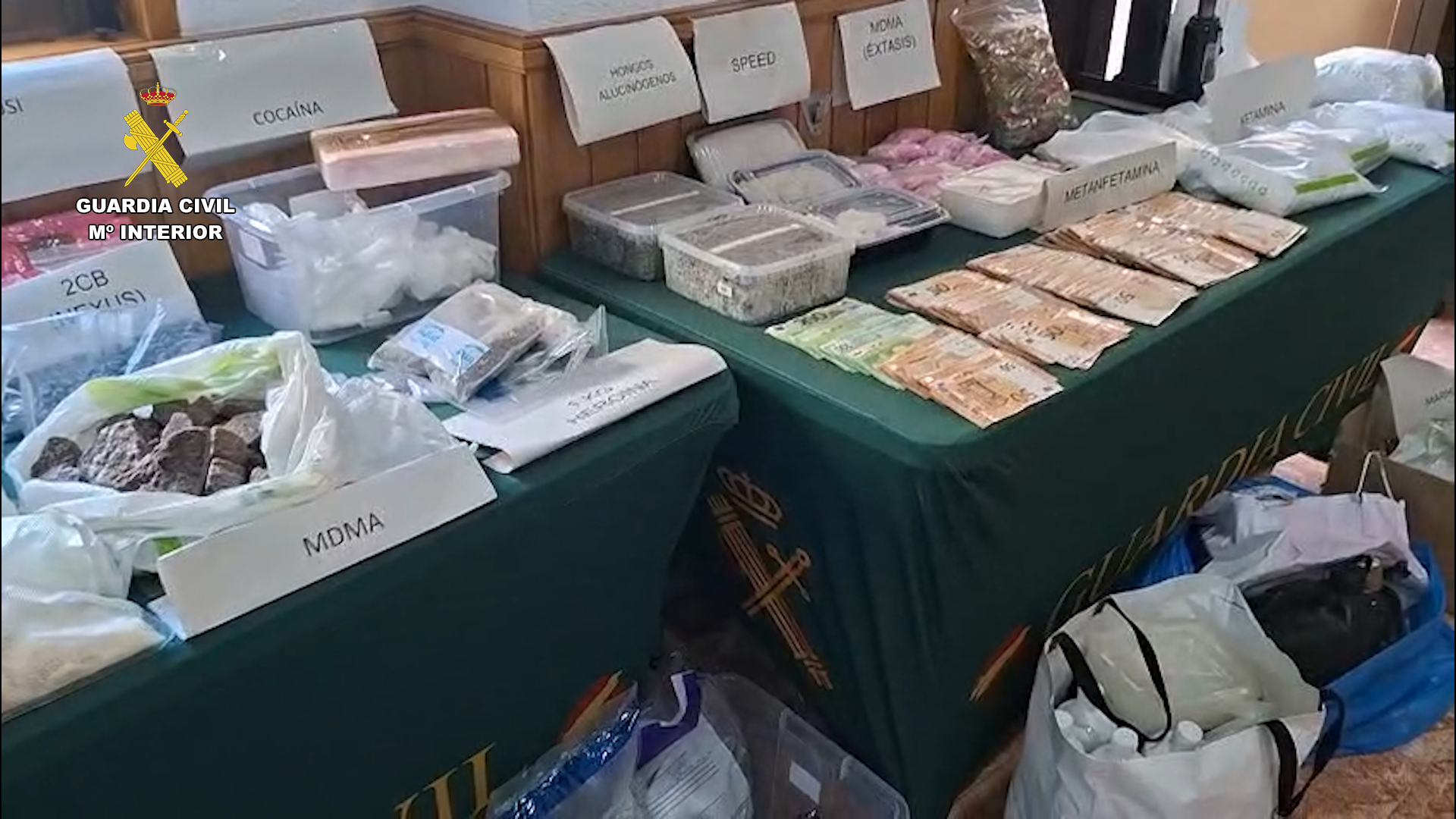 Desarticulada una organización criminal que pretendía mandar por correo más de 172 kilos de droga