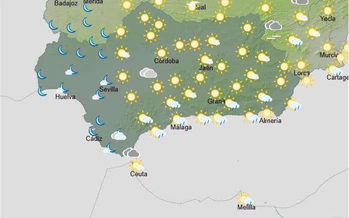 EL TIEMPO: Cielos nubosos, lluvia y ligera bajada de temperatura