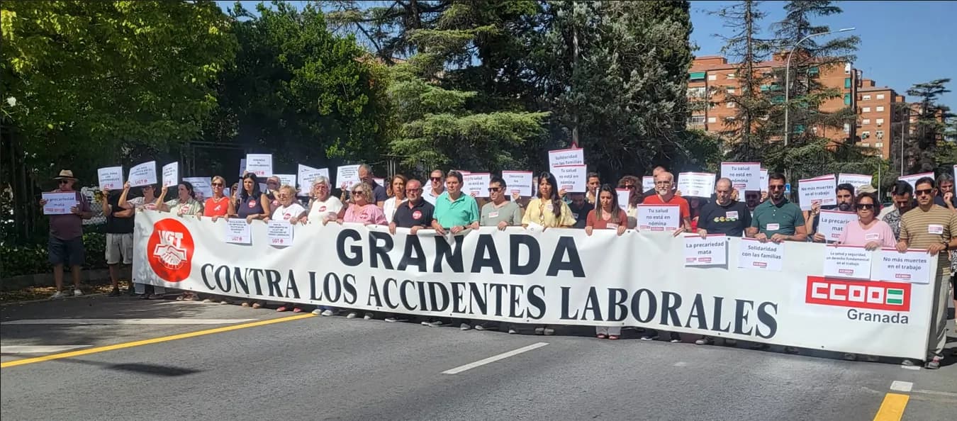 UGT y CCOO exigen «un giro drástico en seguridad laboral» tras los últimos fallecimientos de trabajadores en Granada