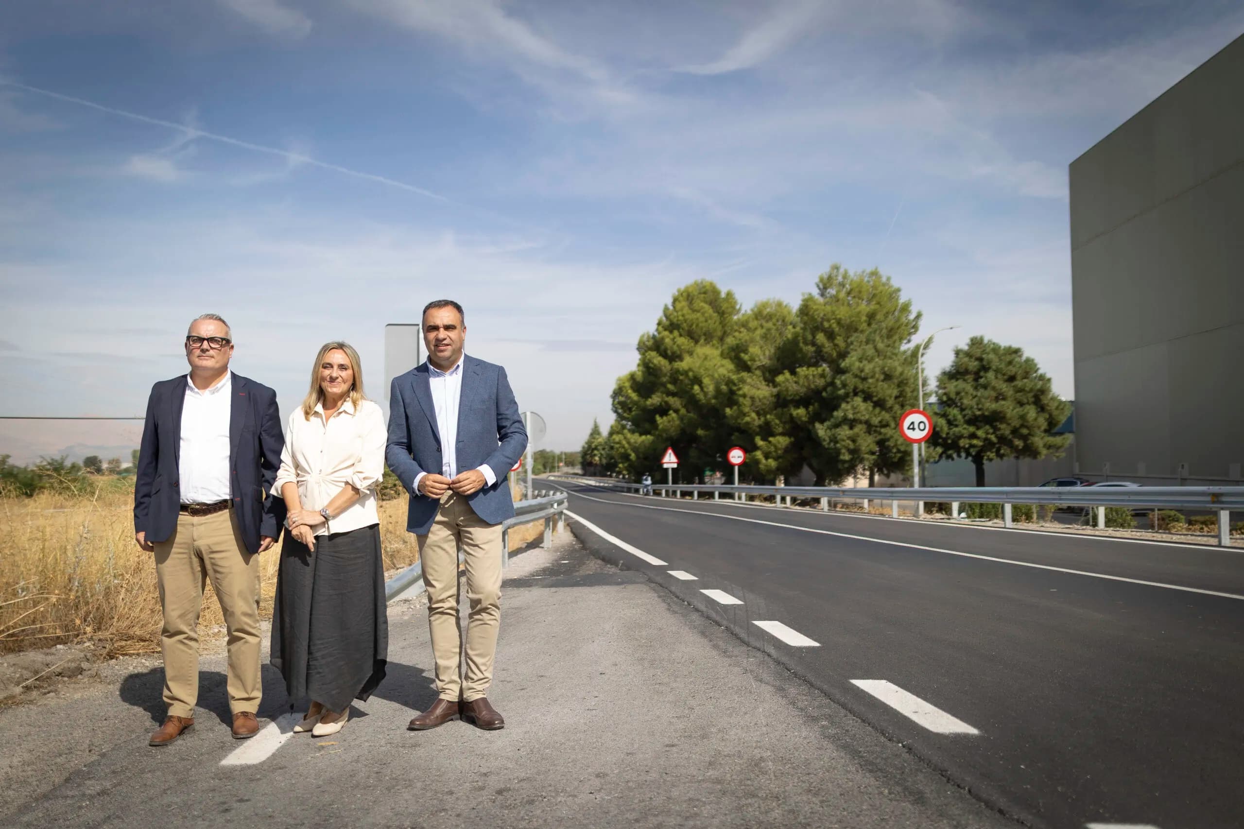 Diputación recepciona las obras de ensanche y mejora de la carretera de la Puleva tras una inversión de 2,5 millones de euros