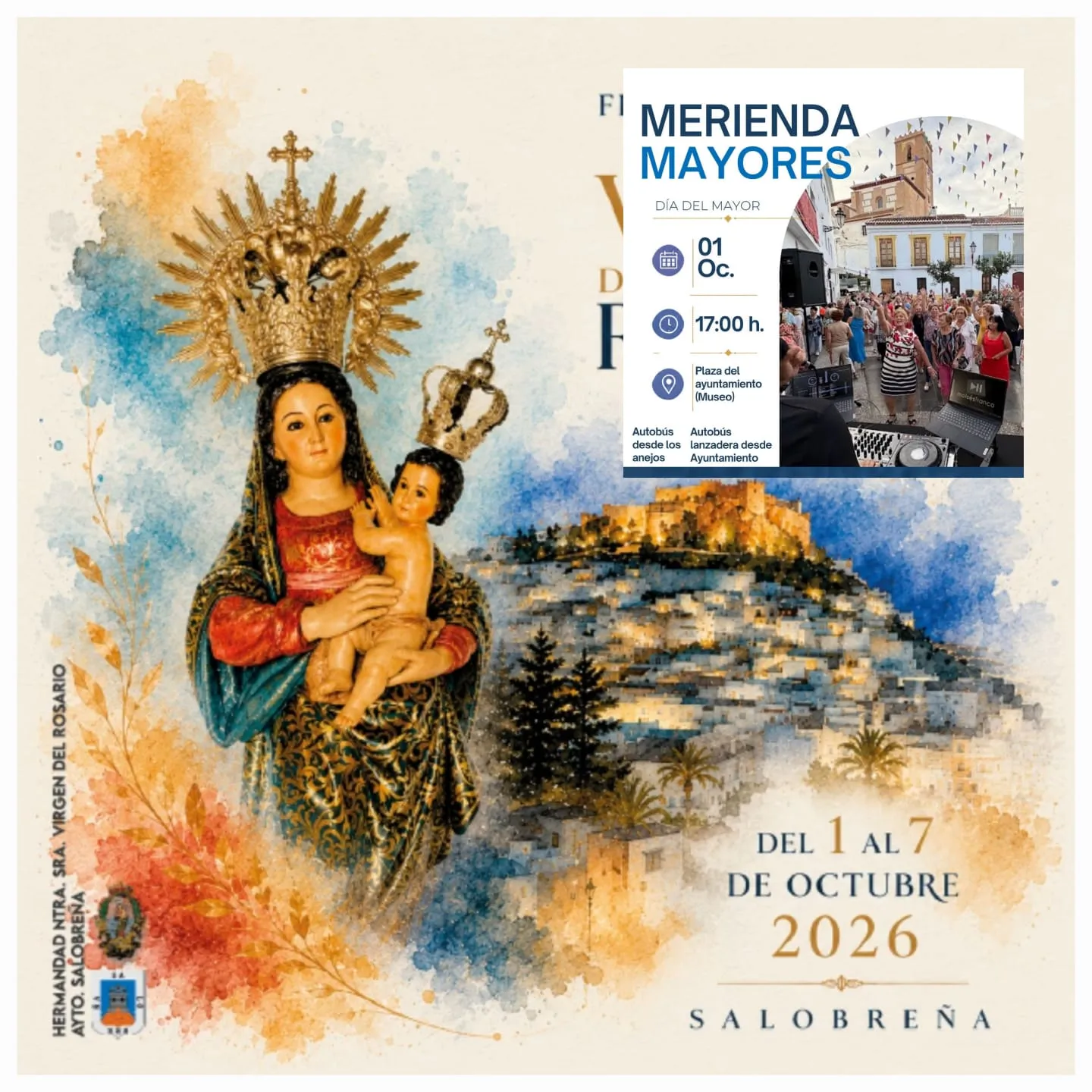 Con la merienda de los mayores y el pregón oficial, arrancan hoy en Salobreña las Fiestas de Rosario 2026
