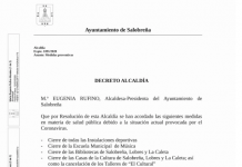 Salobreña cierra instalaciones municipales y suspende actividades y eventos previstos para marzo