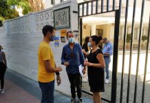 Ediles sexitanos supervisan tres colegios para comprobar las medidas contra el Covid