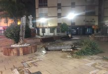 El viento y la lluvia provocan algunos daños en cornisa y jardines de Almuñécar