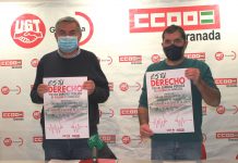 CCOO y UGT llaman a la movilización el próximo 19F en Granada, en defensa de la sanidad pública