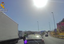 La Guardia Civil intercepta un vehículo circulando en sentido contrario por el carril de incorporación a la A-49