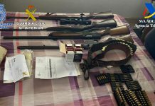 Desarticulado un clan familiar en Jete dedicado al cultivo y procesado de marihuana y se intervienen seis armas largas de fuego