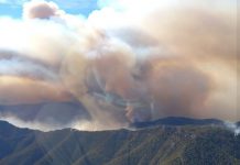 Tras una noche complicada, el fuerte viento dificulta las tareas en el incendio forestal de Los Guájares