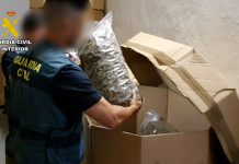 La Guardia Civil incauta el mayor alijo de marihuana descubierto hasta el momento