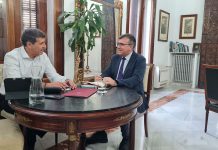 Pedro Fernández repasa con el subdelegado en Granada las inversiones e infraestructuras del Estado en la provincia