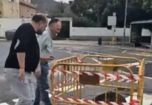 El Ayuntamiento realiza obras de mejora para para evitar la inundación de la rotonda de entrada a Lobres