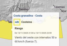 AEMET activa en la Costa Tropical aviso amarillo este jueves y viernes por fenómenos costeros