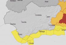 Se pide precaución ante el aviso naranja por lluvias previsto para el domingo en zonas de Granada y Almería