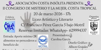 Asociación Costa Insólita presenta el II Congreso de Misterio y la Mujer, Costa Tropical