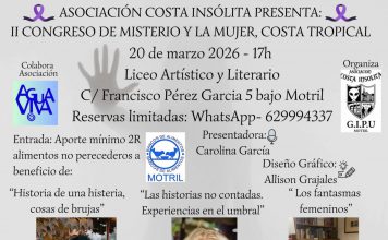 Asociación Costa Insólita presenta el II Congreso de Misterio y la Mujer, Costa Tropical