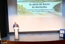 La Plataforma por las Infraestructuras de la Costa Tropical abandera que ‘El agua de Rules es incolora’ y exige soluciones definitivas