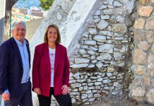 Motril reconstruye los muros del Santuario de Nuestra Señora de la Cabeza tras los daños causados por las borrascas de comienzos de año