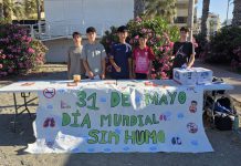 El Ayuntamiento de Almuñécar y el IES Puerta del Mar celebran una gincana contra el tabaco y el vapeo