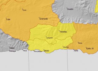 Activado aviso amarillo por altas temperaturas en la Costa Tropical y Alpujarra