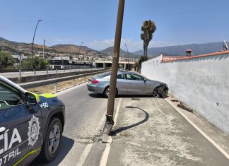 Segunda salida de vía en la Rambla de las Brujas de Motril en 48 horas